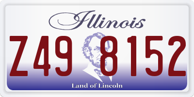 IL license plate Z498152