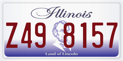 IL license plate Z498157