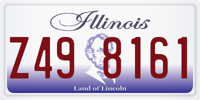 IL license plate Z498161