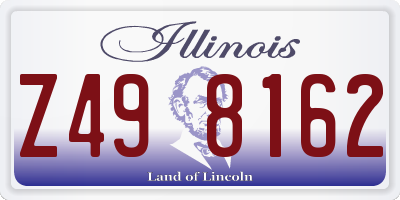 IL license plate Z498162