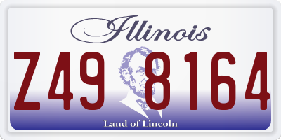 IL license plate Z498164