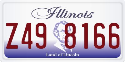 IL license plate Z498166