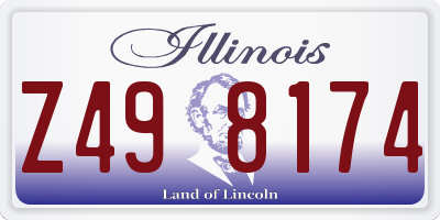 IL license plate Z498174