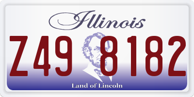 IL license plate Z498182