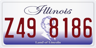 IL license plate Z498186