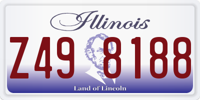 IL license plate Z498188