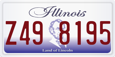IL license plate Z498195