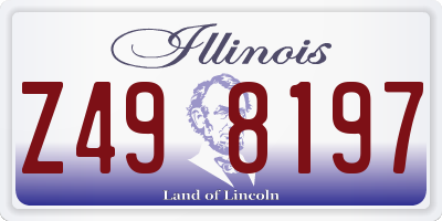 IL license plate Z498197