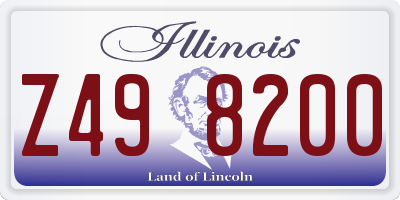 IL license plate Z498200