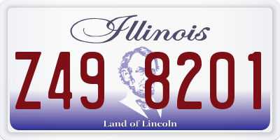 IL license plate Z498201