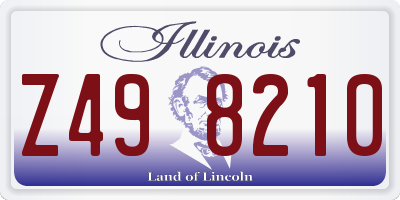IL license plate Z498210