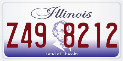 IL license plate Z498212