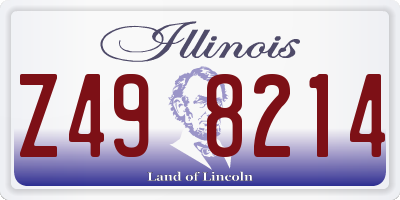 IL license plate Z498214