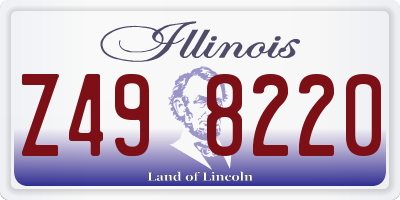 IL license plate Z498220