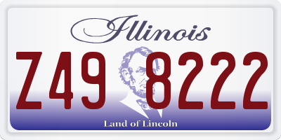 IL license plate Z498222