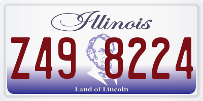 IL license plate Z498224