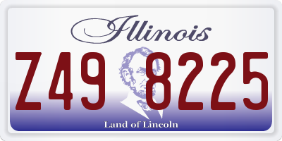 IL license plate Z498225