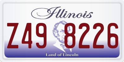 IL license plate Z498226