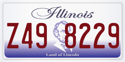 IL license plate Z498229