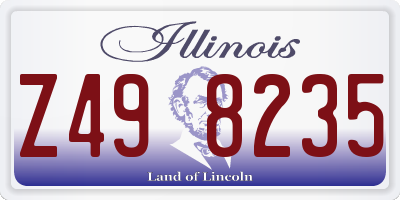 IL license plate Z498235