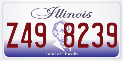 IL license plate Z498239