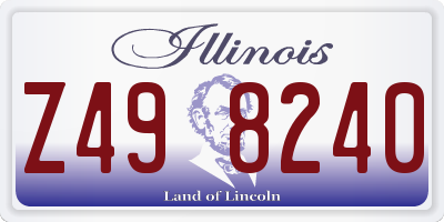 IL license plate Z498240