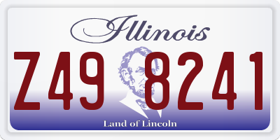 IL license plate Z498241