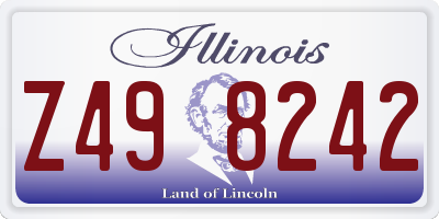 IL license plate Z498242