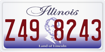 IL license plate Z498243