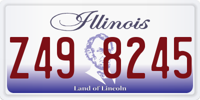IL license plate Z498245