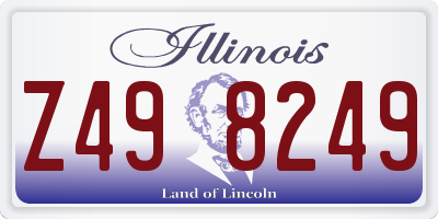 IL license plate Z498249