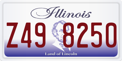 IL license plate Z498250