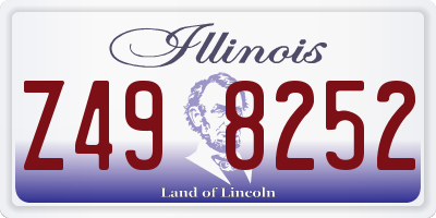 IL license plate Z498252