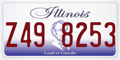 IL license plate Z498253