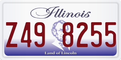 IL license plate Z498255