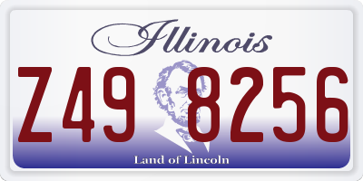 IL license plate Z498256