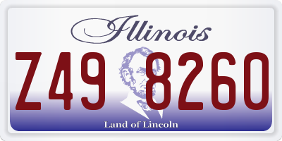 IL license plate Z498260
