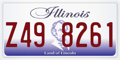 IL license plate Z498261