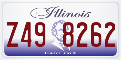 IL license plate Z498262