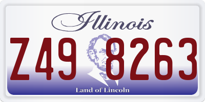 IL license plate Z498263