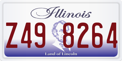 IL license plate Z498264