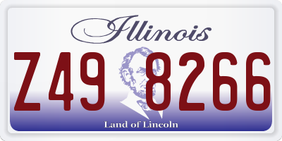 IL license plate Z498266