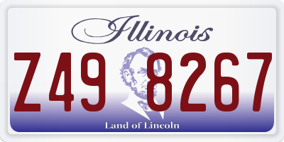IL license plate Z498267