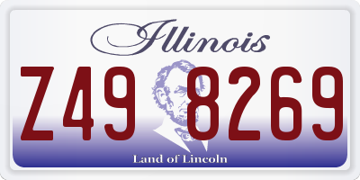 IL license plate Z498269