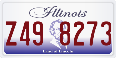IL license plate Z498273