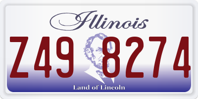 IL license plate Z498274