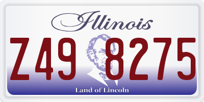 IL license plate Z498275
