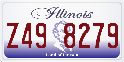 IL license plate Z498279