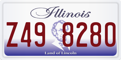 IL license plate Z498280