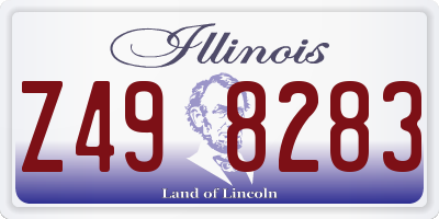 IL license plate Z498283